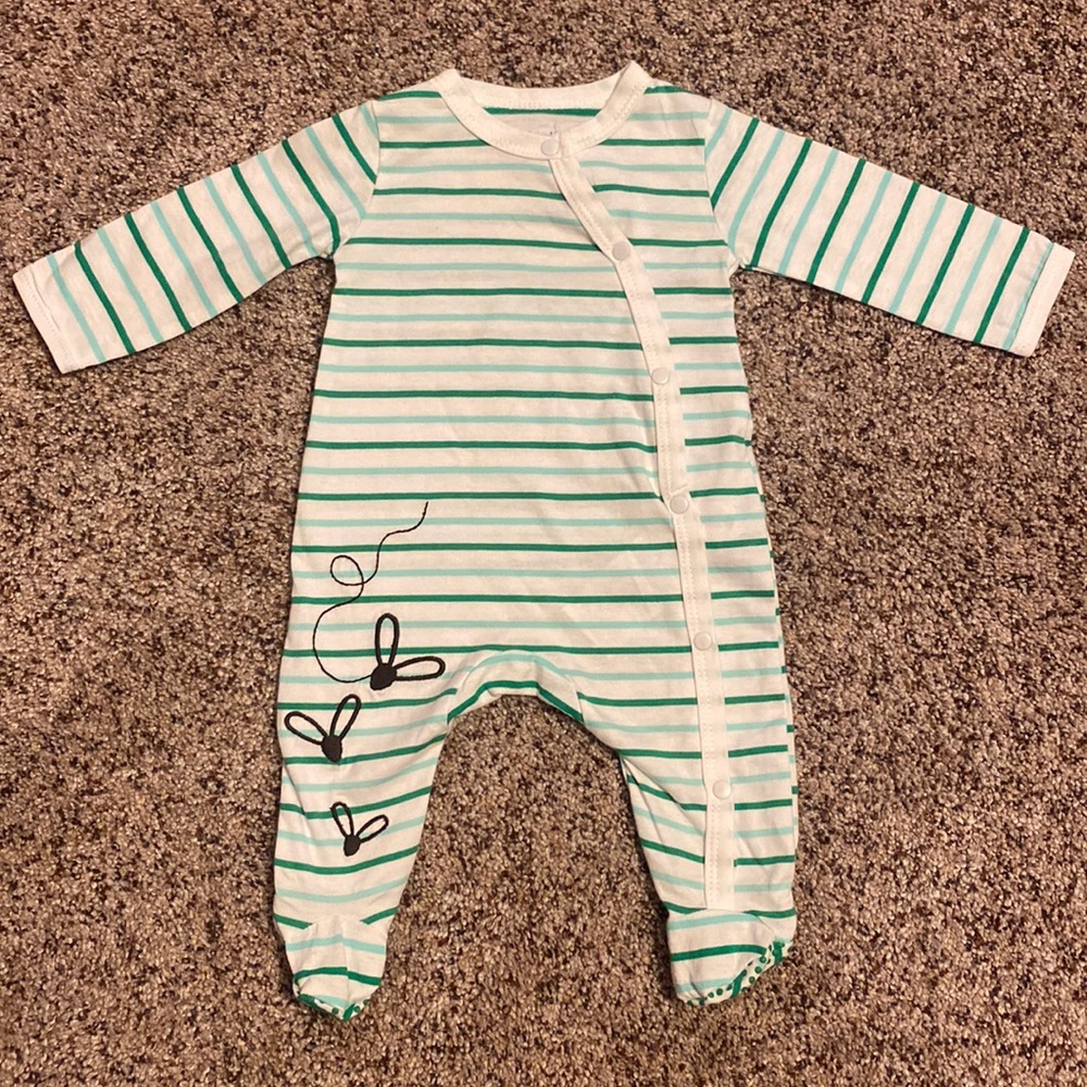 🛑 NWOT Boboli Newborn Baby Onesie 🤎💚🤎